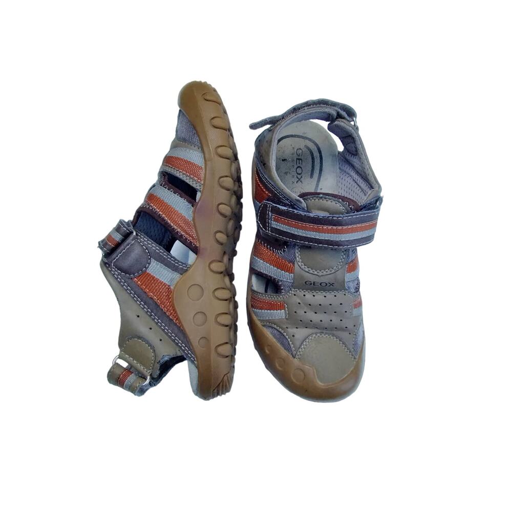 Geox KidsClosed Toe Sandals Mesh Summer Water Shoes Size 3.5 Brown/Orange